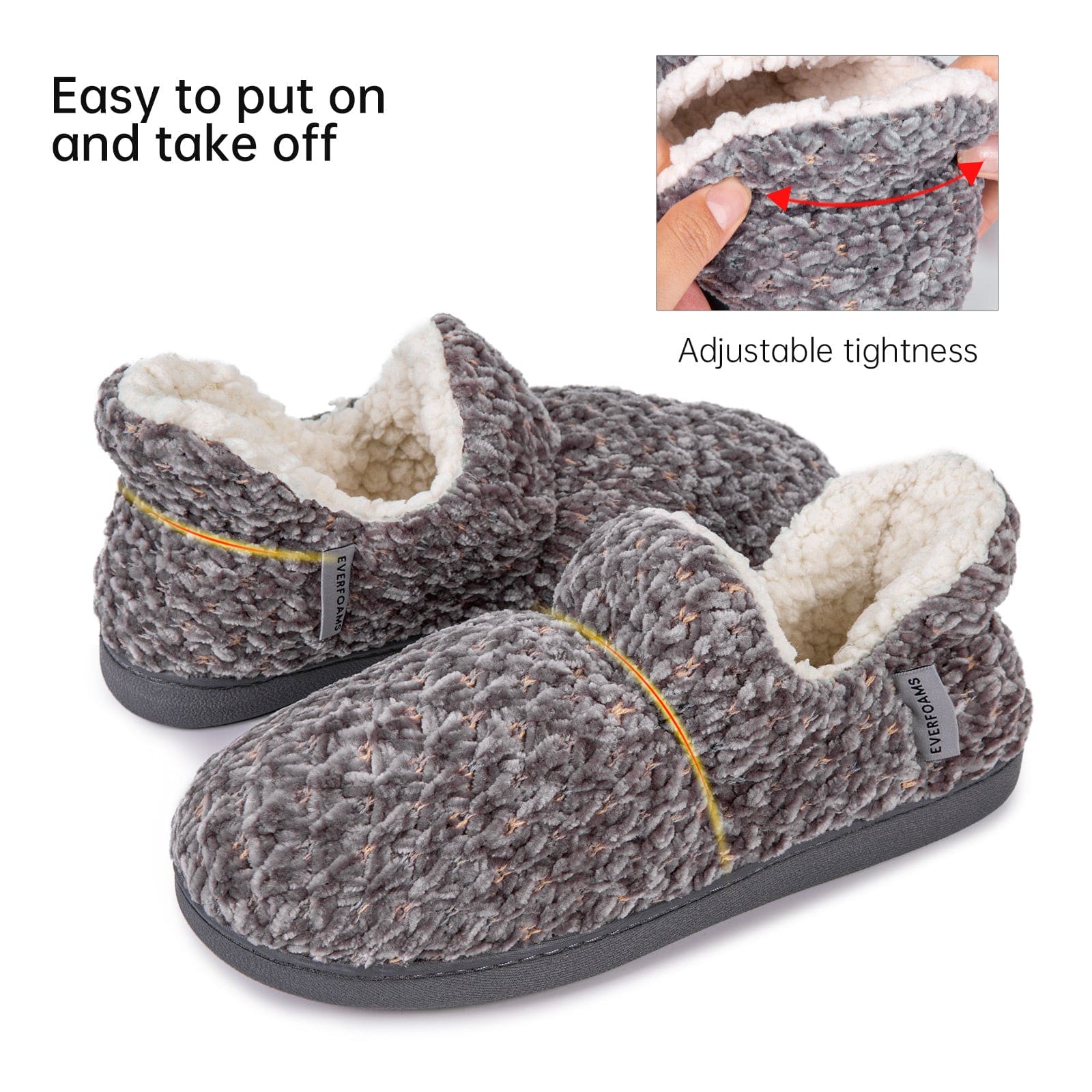 Women's Chenille Ankle Bootie Slippers