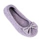 Ladies' EverFoams Bow Ballerina Slippers-Grey