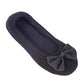 Ladies' EverFoams Bow Ballerina Slippers-Black