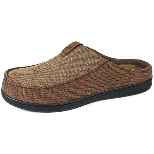 EverFoams Mens' Moc Style Slippers with Removable Insole