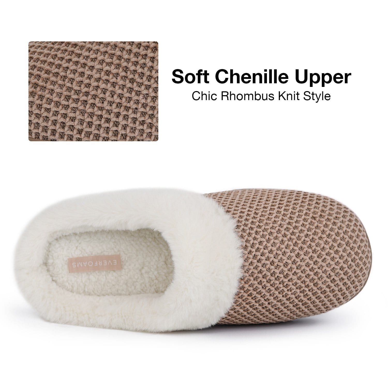 Women's Chenille Fuzzy Plush Lining Slippers