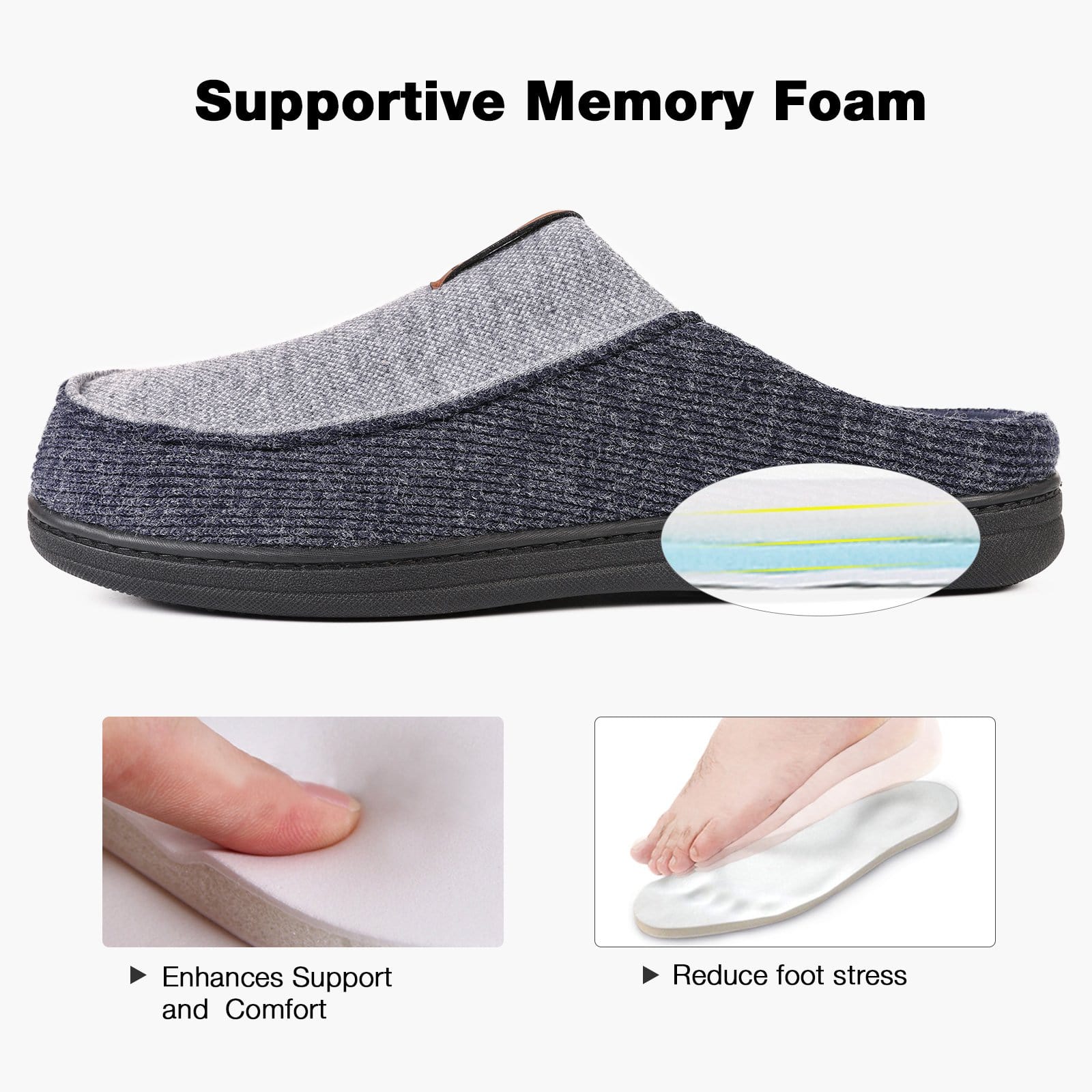 Womens house slippers hot sale with removable insoles