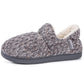 Women's Chenille Ankle Bootie Slippers-Grey