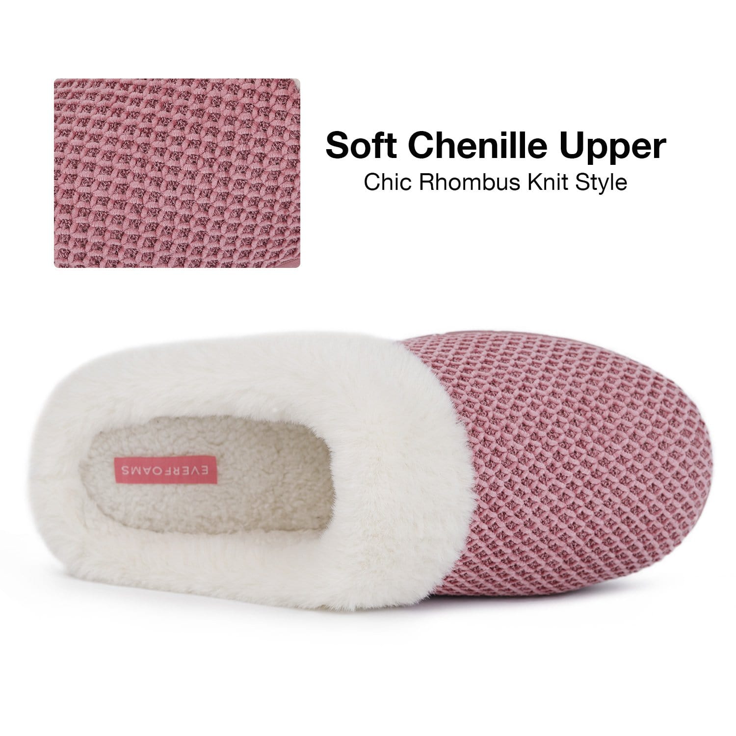 Women's Chenille Fuzzy Plush Lining Slippers